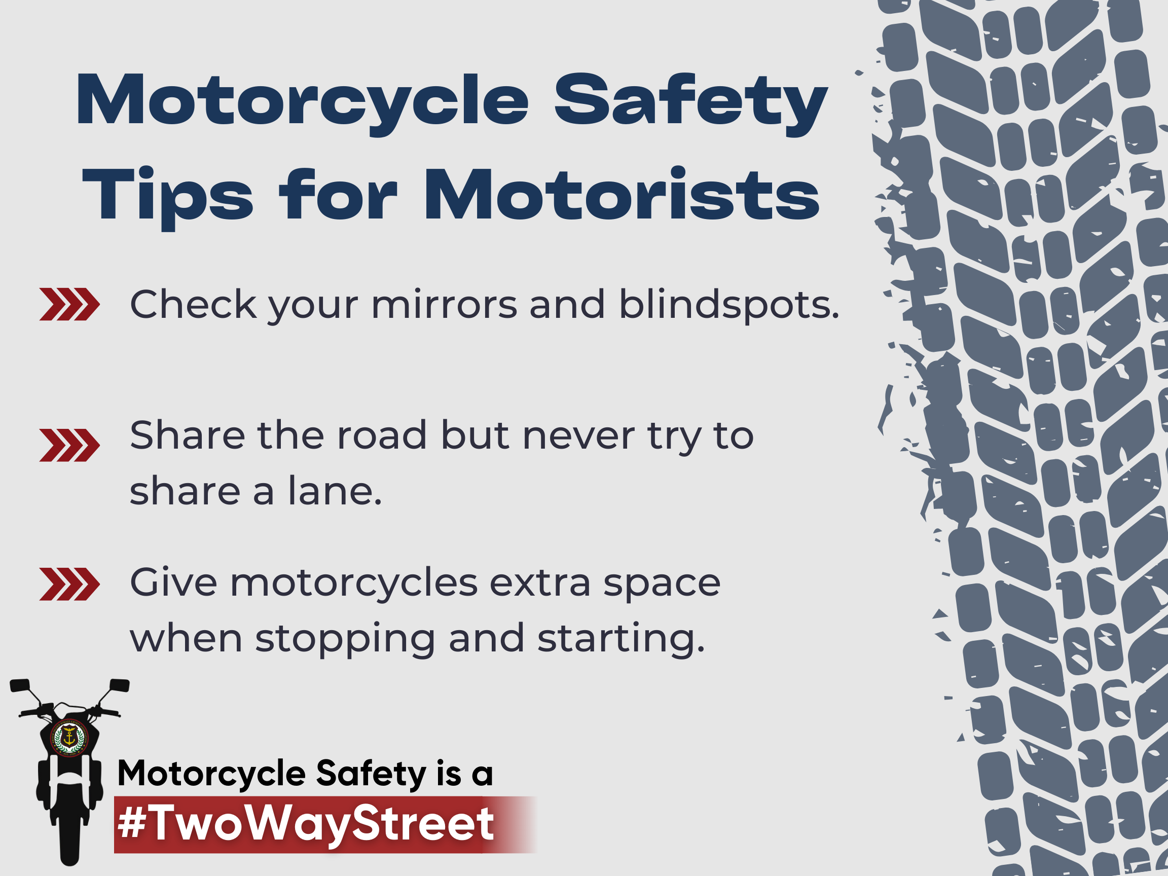 Motorcycle Safety is a #TwoWayStreet